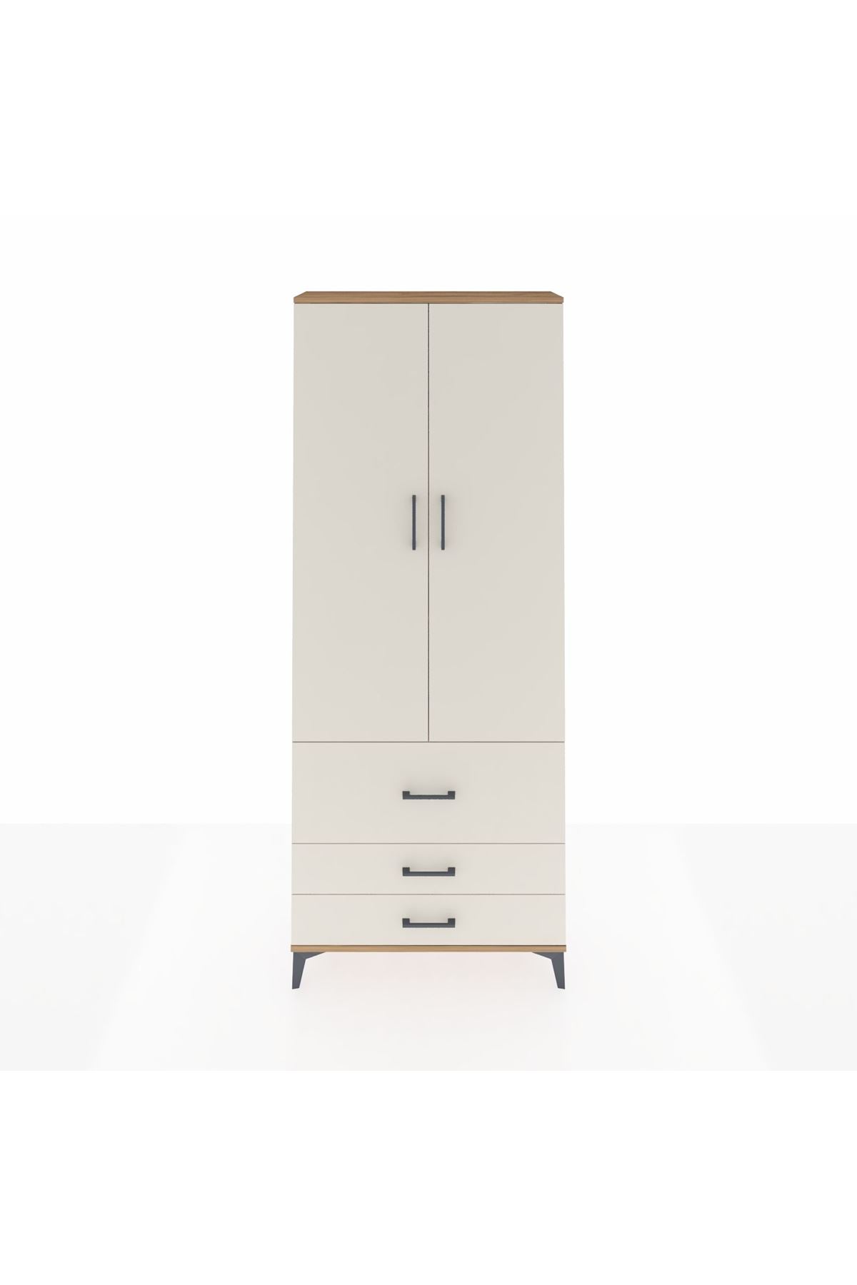 Arges Dolap 3 Raflı 3 Çekmeceli 2 Kapaklı 88x30x221 - S30M062V7A