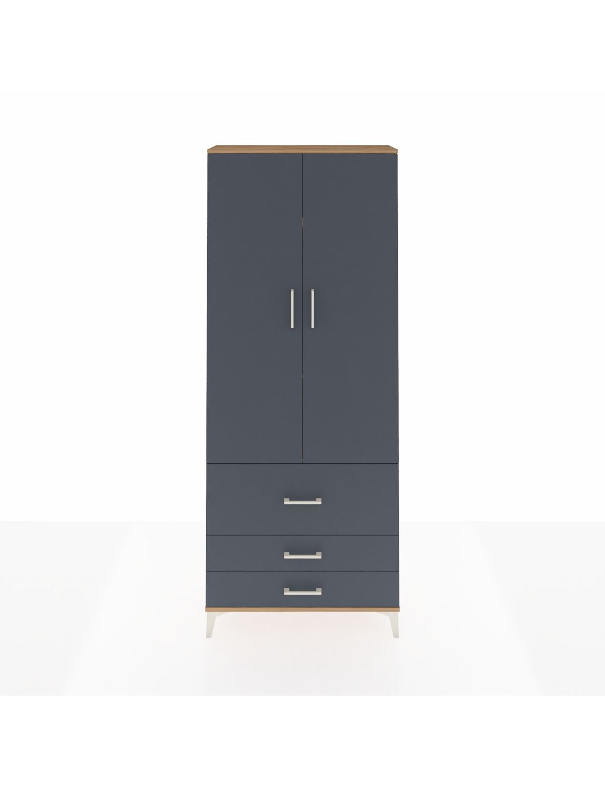 Arges Dolap 3 Raflı 3 Çekmeceli 2 Kapaklı 88x30x221 - S30M062V8A