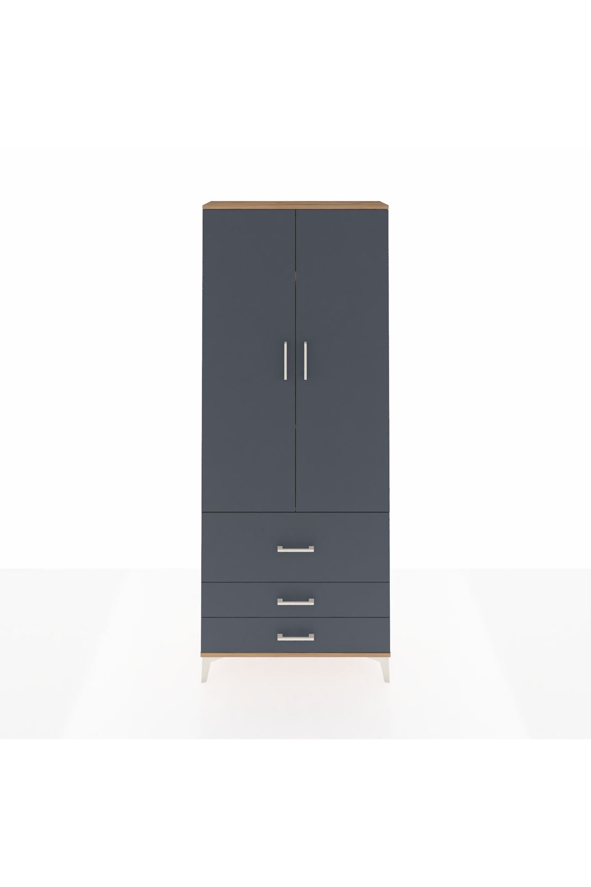 Arges Dolap 3 Raflı 3 Çekmeceli 2 Kapaklı 88x30x221 - S30M062V8A