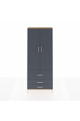 Arges Dolap 3 Raflı 3 Çekmeceli 2 Kapaklı 88x30x221