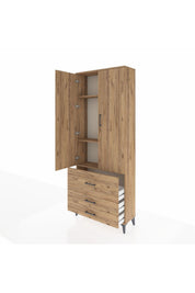 Arges Dolap 3 Raflı 3 Çekmeceli 2 Kapaklı 88x30x221 - S30M062V9A