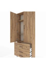 Arges Dolap 3 Raflı 3 Çekmeceli 2 Kapaklı 88x30x221 - S30M062V9A