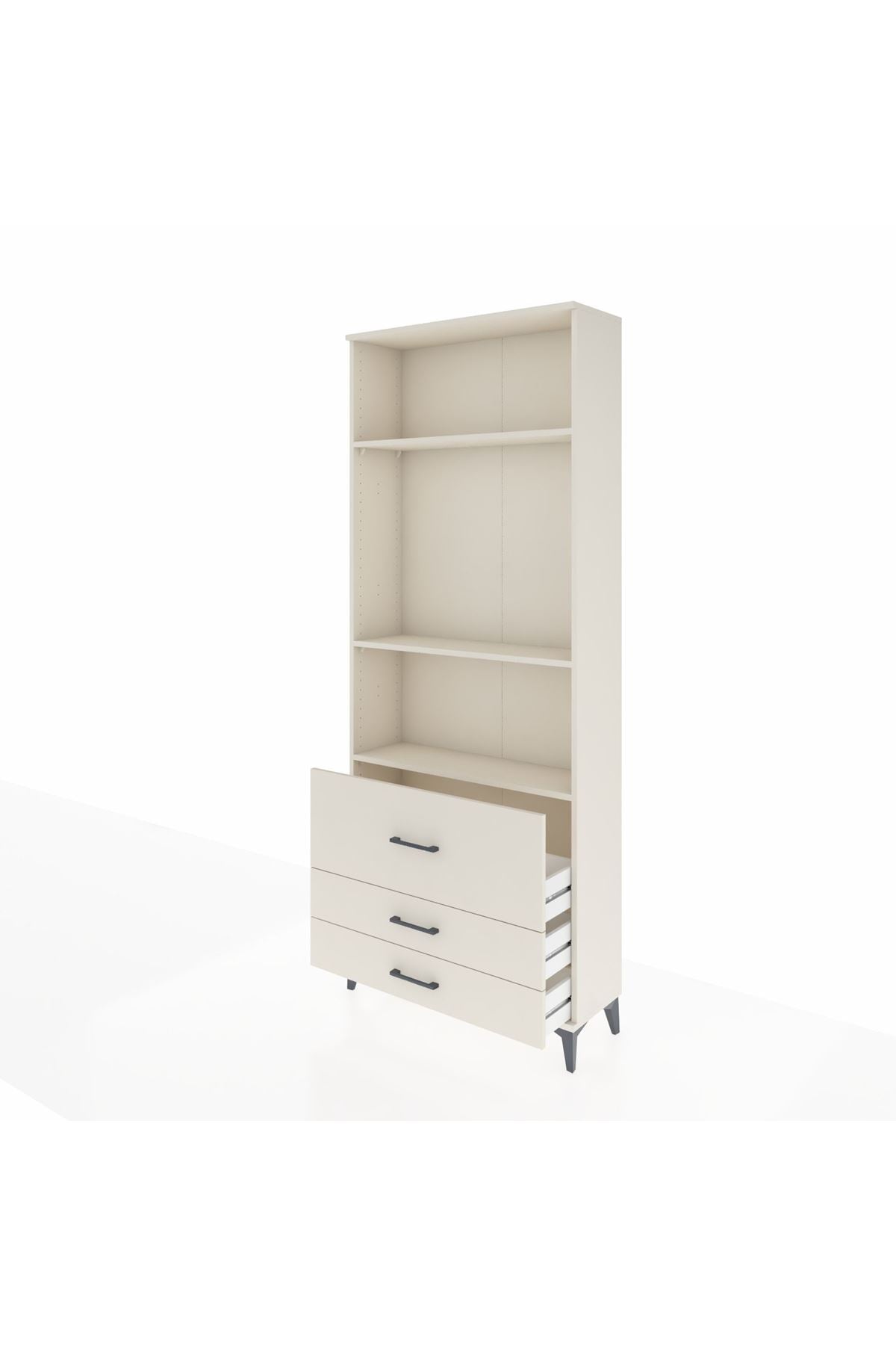 Arges Dolap 3 Raflı 3 Çekmeceli 88x30x221 - S30M063V1A