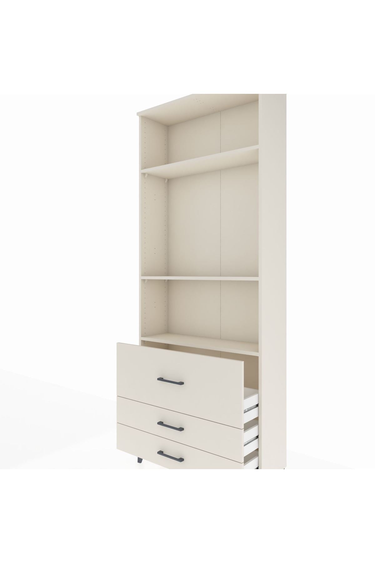 Arges Dolap 3 Raflı 3 Çekmeceli 88x30x221 - S30M063V1A