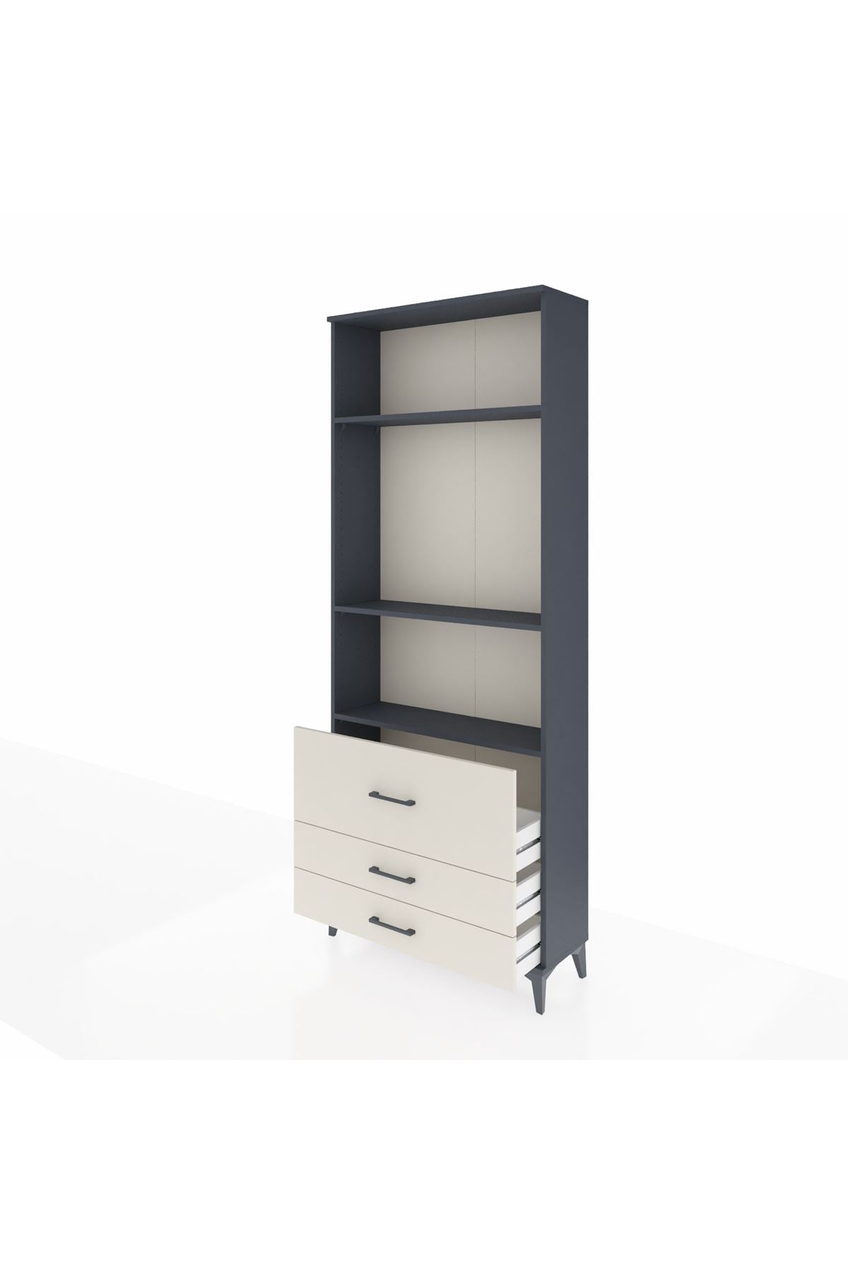 Arges Dolap 3 Raflı 3 Çekmeceli 88x30x221 - S30M063V4A
