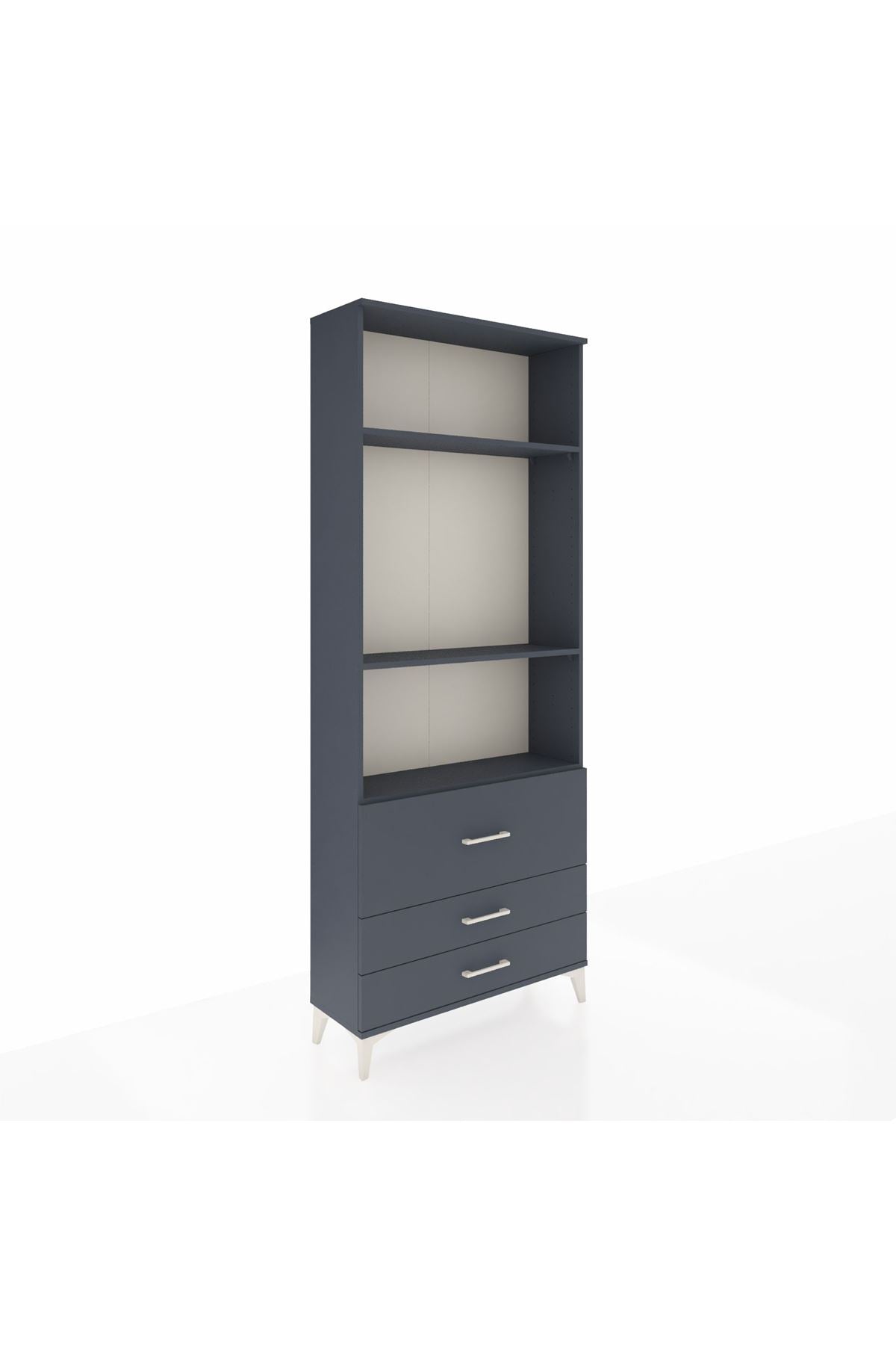 Arges Dolap 3 Raflı 3 Çekmeceli 88x30x221 - S30M063V5A