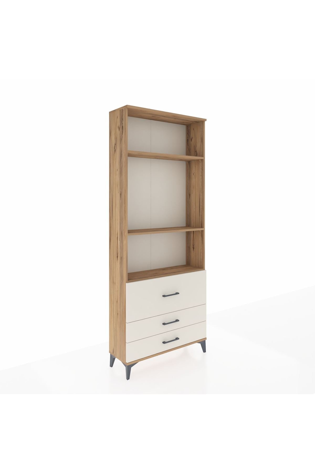 Arges Dolap 3 Raflı 3 Çekmeceli 88x30x221 - S30M063V7A