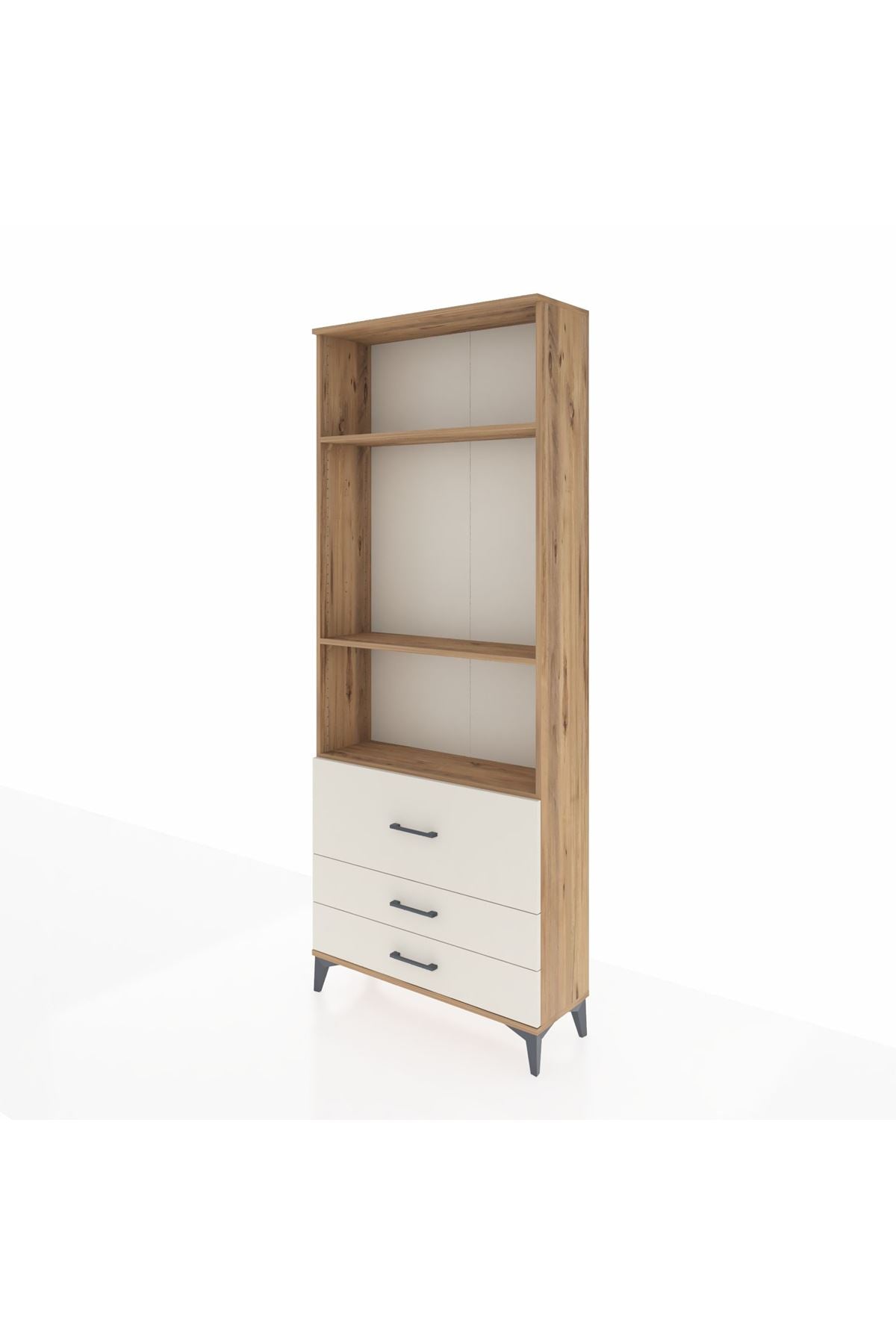 Arges Dolap 3 Raflı 3 Çekmeceli 88x30x221 - S30M063V7A