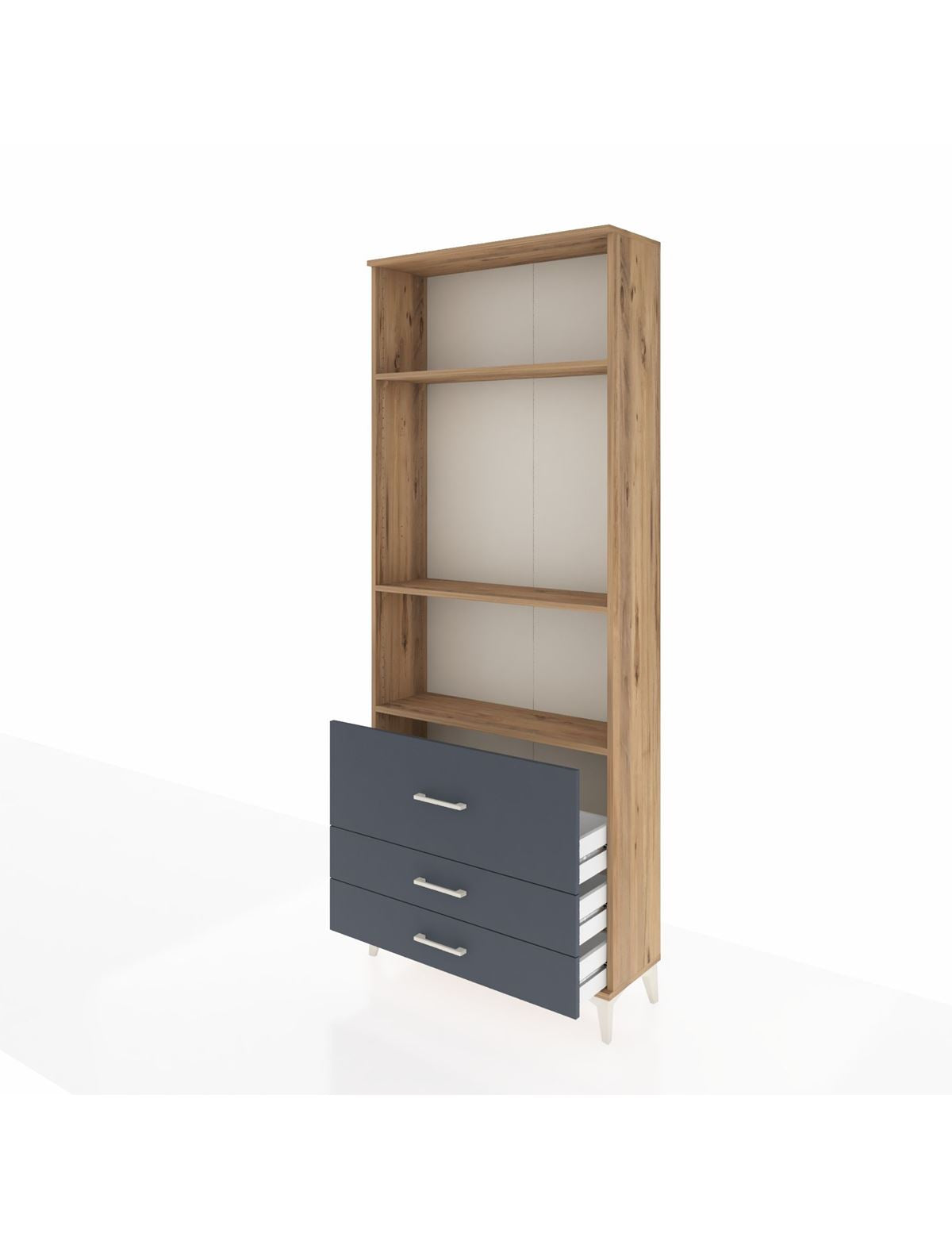 Arges Dolap 3 Raflı 3 Çekmeceli 88x30x221 - S30M063V8A