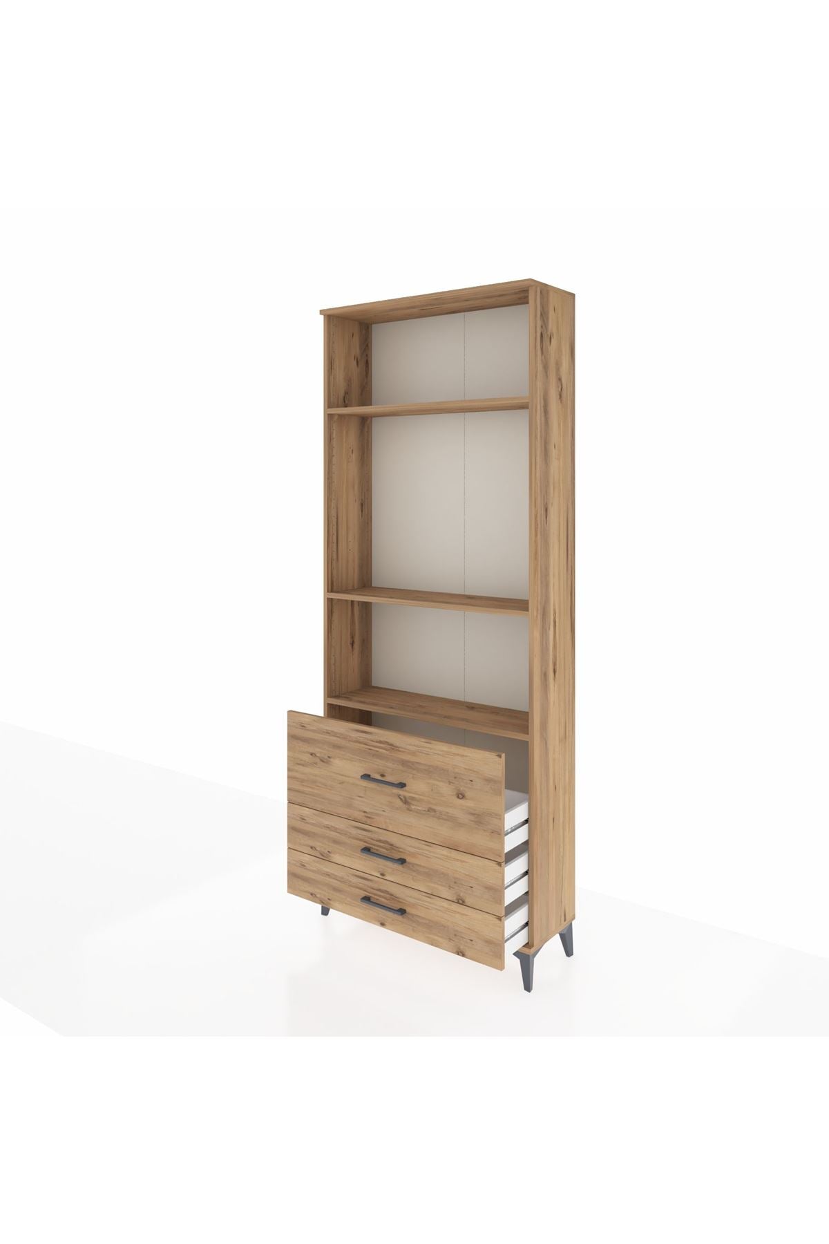 Arges Dolap 3 Raflı 3 Çekmeceli 88x30x221 - S30M063V9A