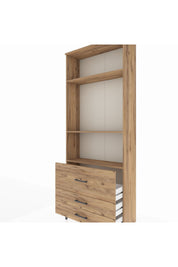 Arges Dolap 3 Raflı 3 Çekmeceli 88x30x221 - S30M063V9A