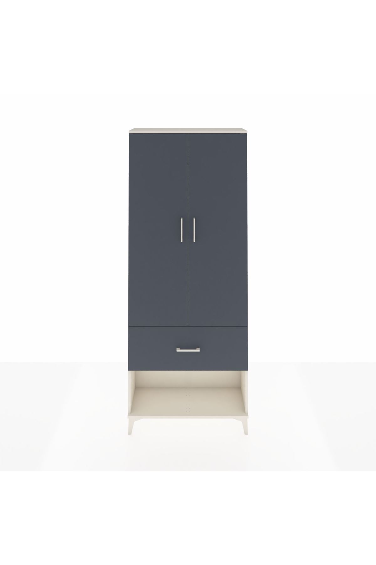 Arges Dolap 2 Raflı Tek Çekmeceli Tek Askılı 88x30x221 - S30M064V2A