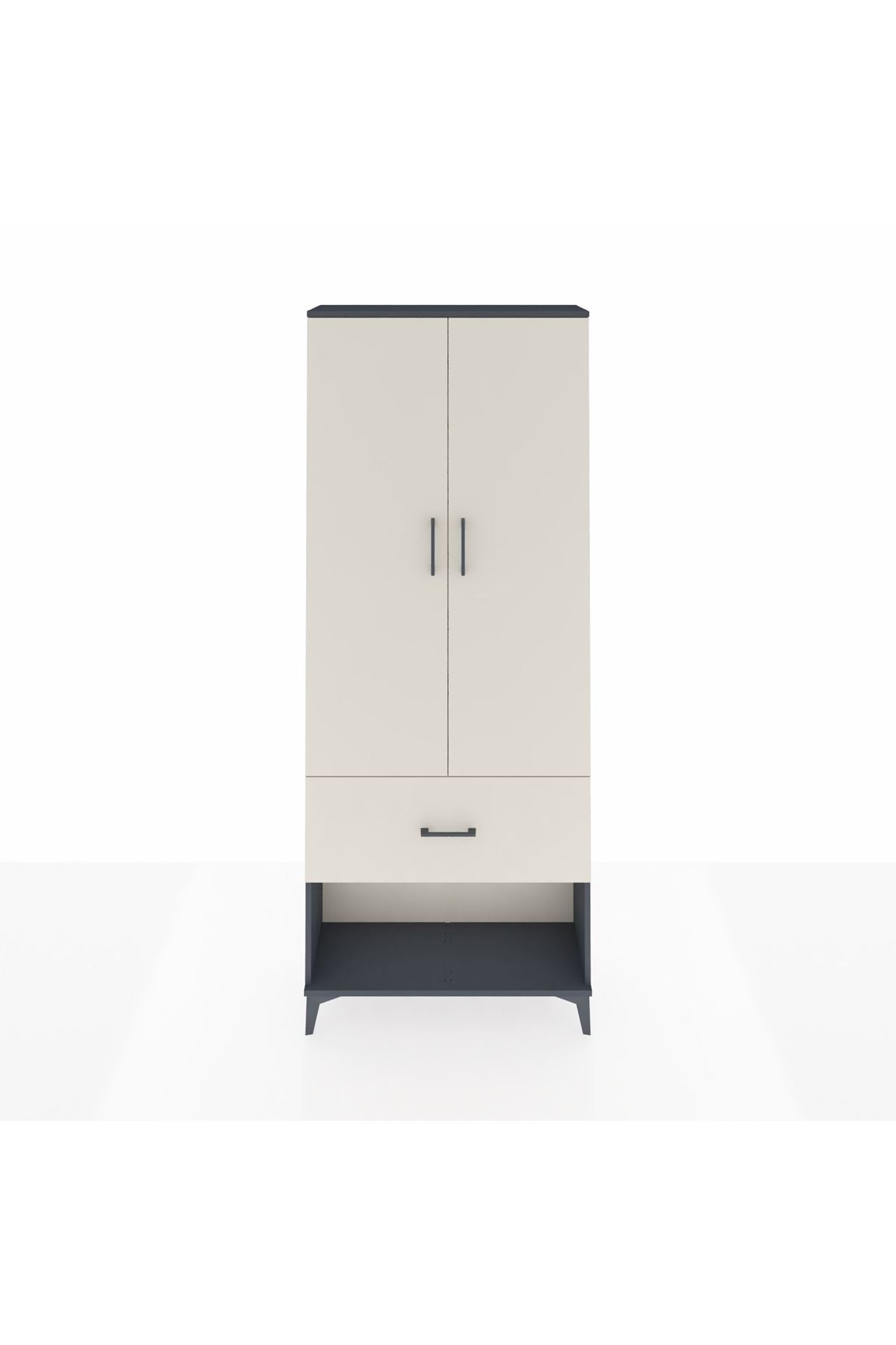 Arges Dolap 2 Raflı Tek Çekmeceli Tek Askılı 88x30x221 - S30M064V4A