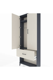 Arges Dolap 2 Raflı Tek Çekmeceli Tek Askılı 88x30x221 - S30M064V4A