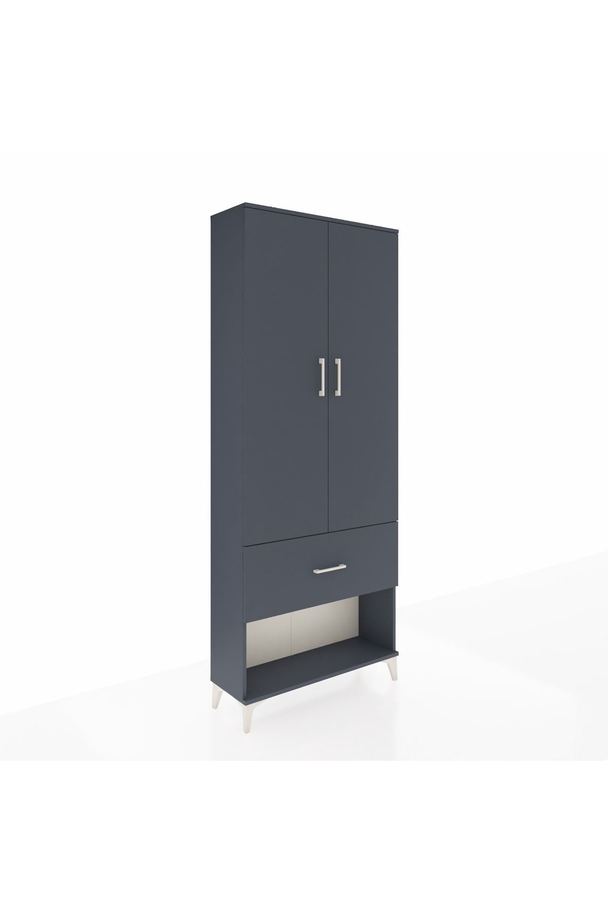 Arges Dolap 2 Raflı Tek Çekmeceli Tek Askılı 88x30x221 - S30M064V5A
