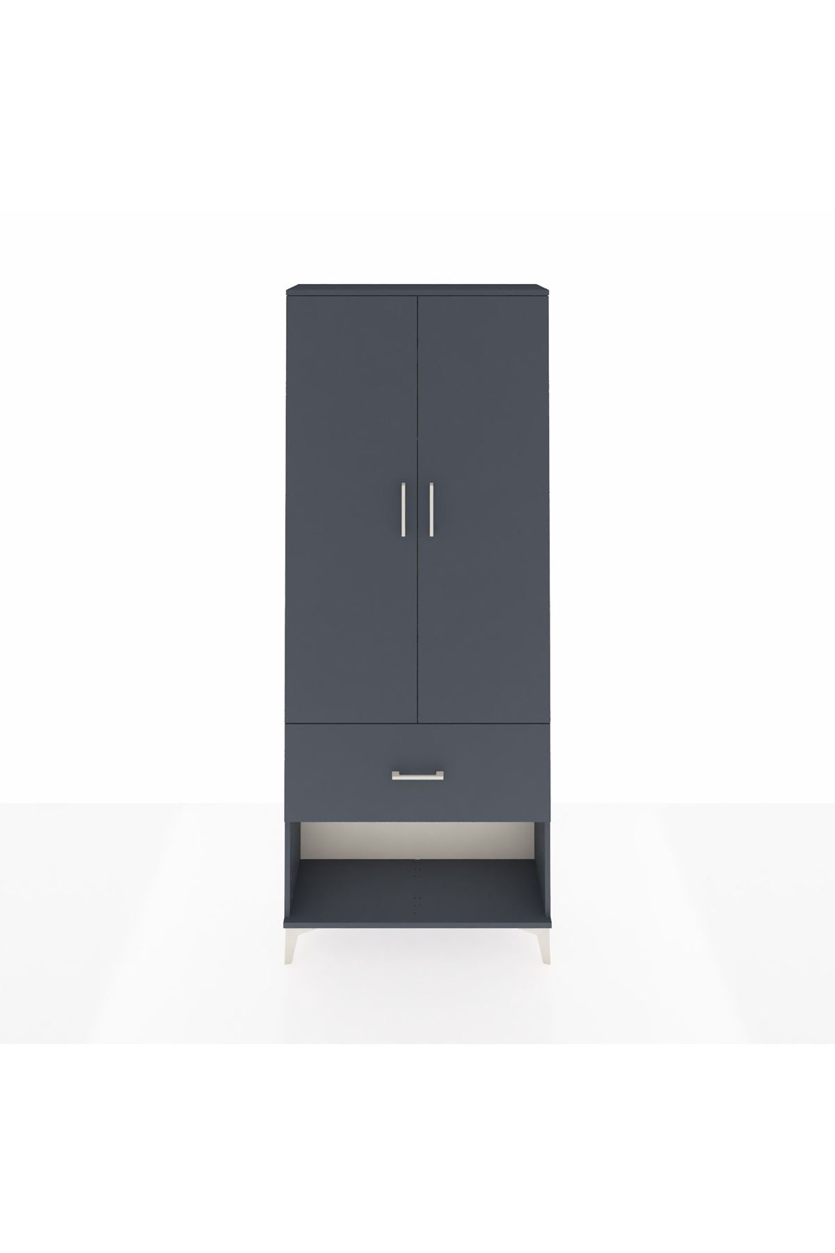 Arges Dolap 2 Raflı Tek Çekmeceli Tek Askılı 88x30x221 - S30M064V5A