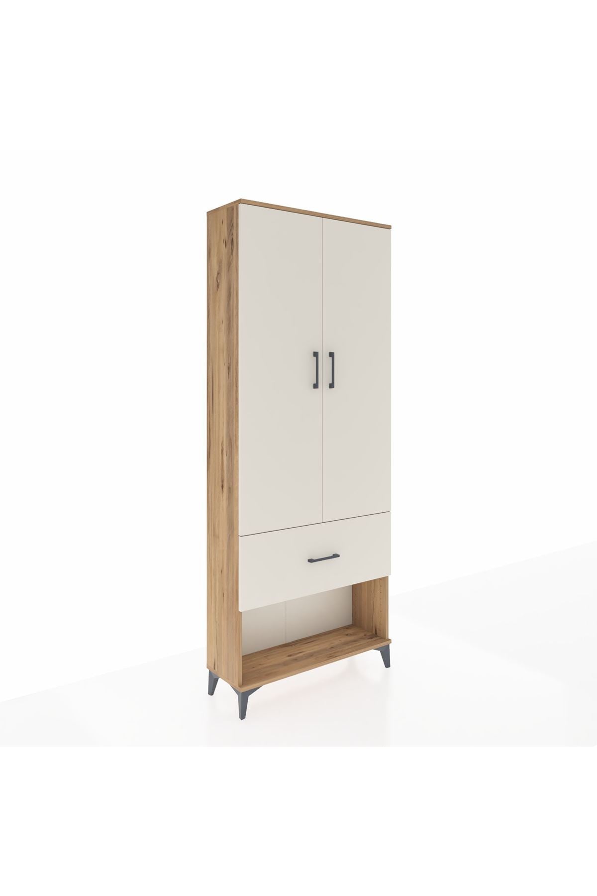 Arges Dolap 2 Raflı Tek Çekmeceli Tek Askılı 88x30x221 - S30M064V7A