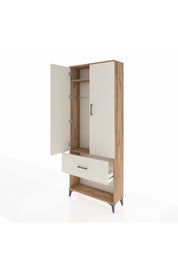 Arges Dolap 2 Raflı Tek Çekmeceli Tek Askılı 88x30x221 - S30M064V7A