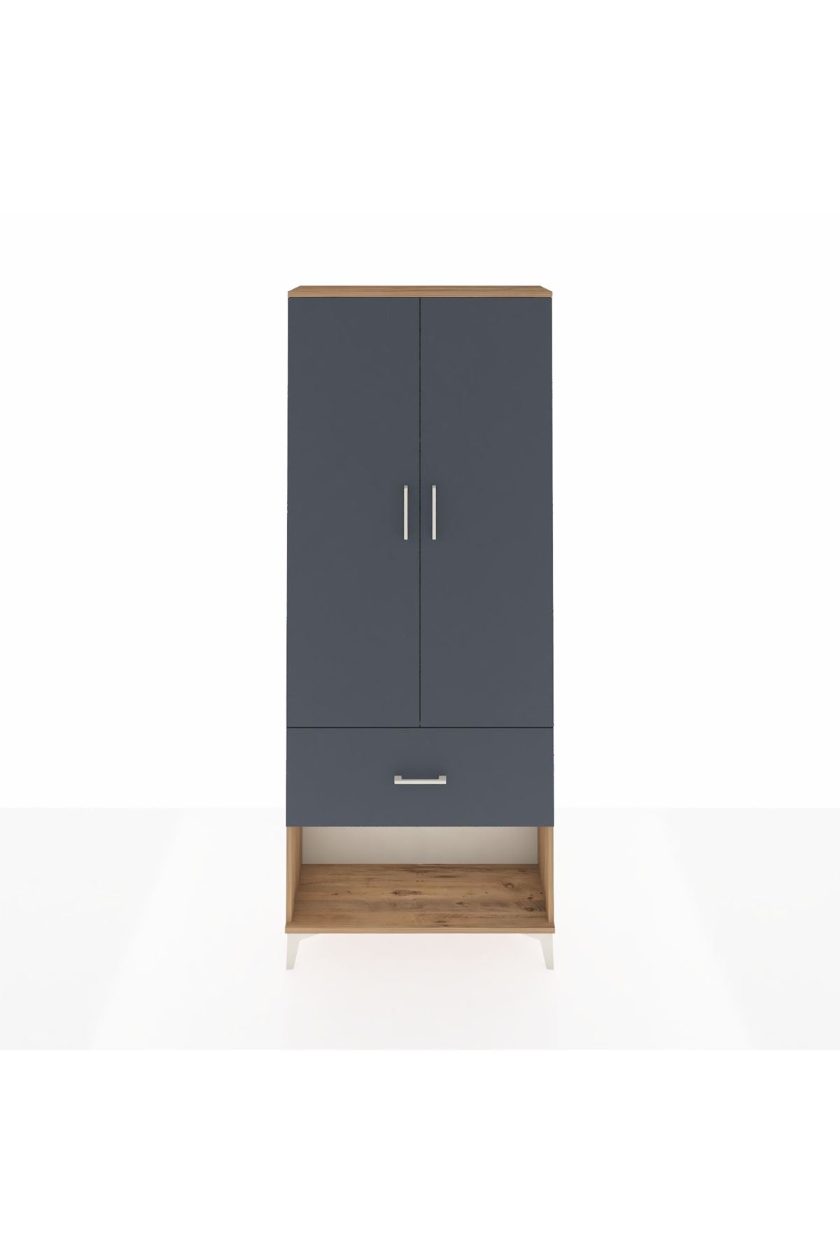 Arges Dolap 2 Raflı Tek Çekmeceli Tek Askılı 88x30x221 - S30M064V8A