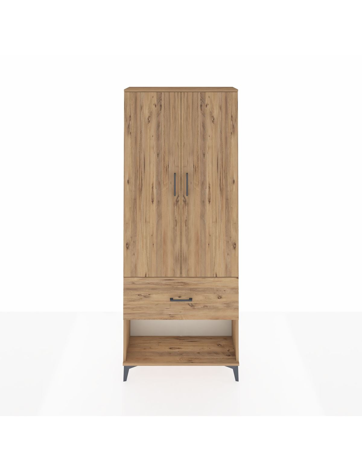 Arges Dolap 2 Raflı Tek Çekmeceli Tek Askılı 88x30x221 - S30M064V9A