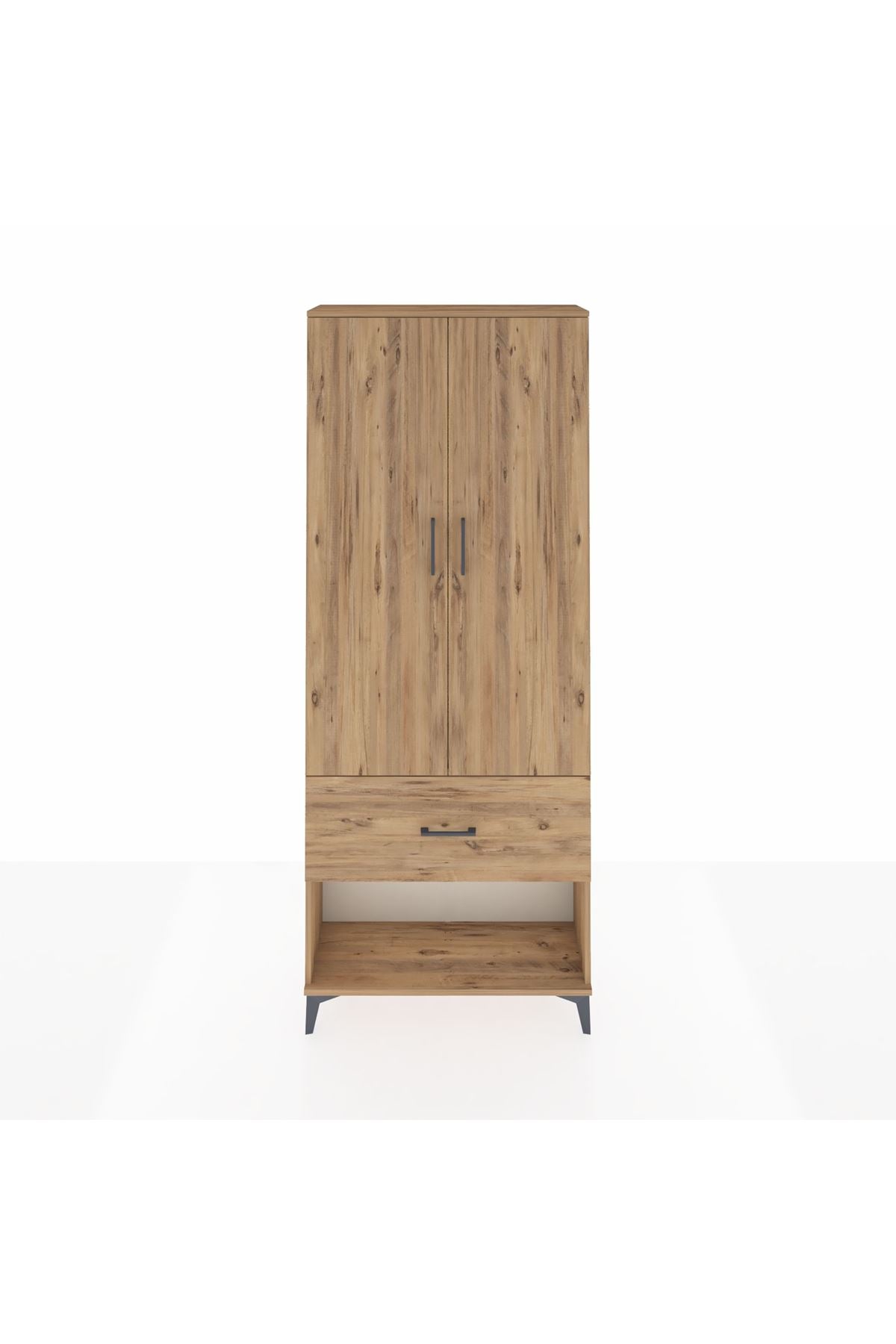 Arges Dolap 2 Raflı Tek Çekmeceli Tek Askılı 88x30x221 - S30M064V9A