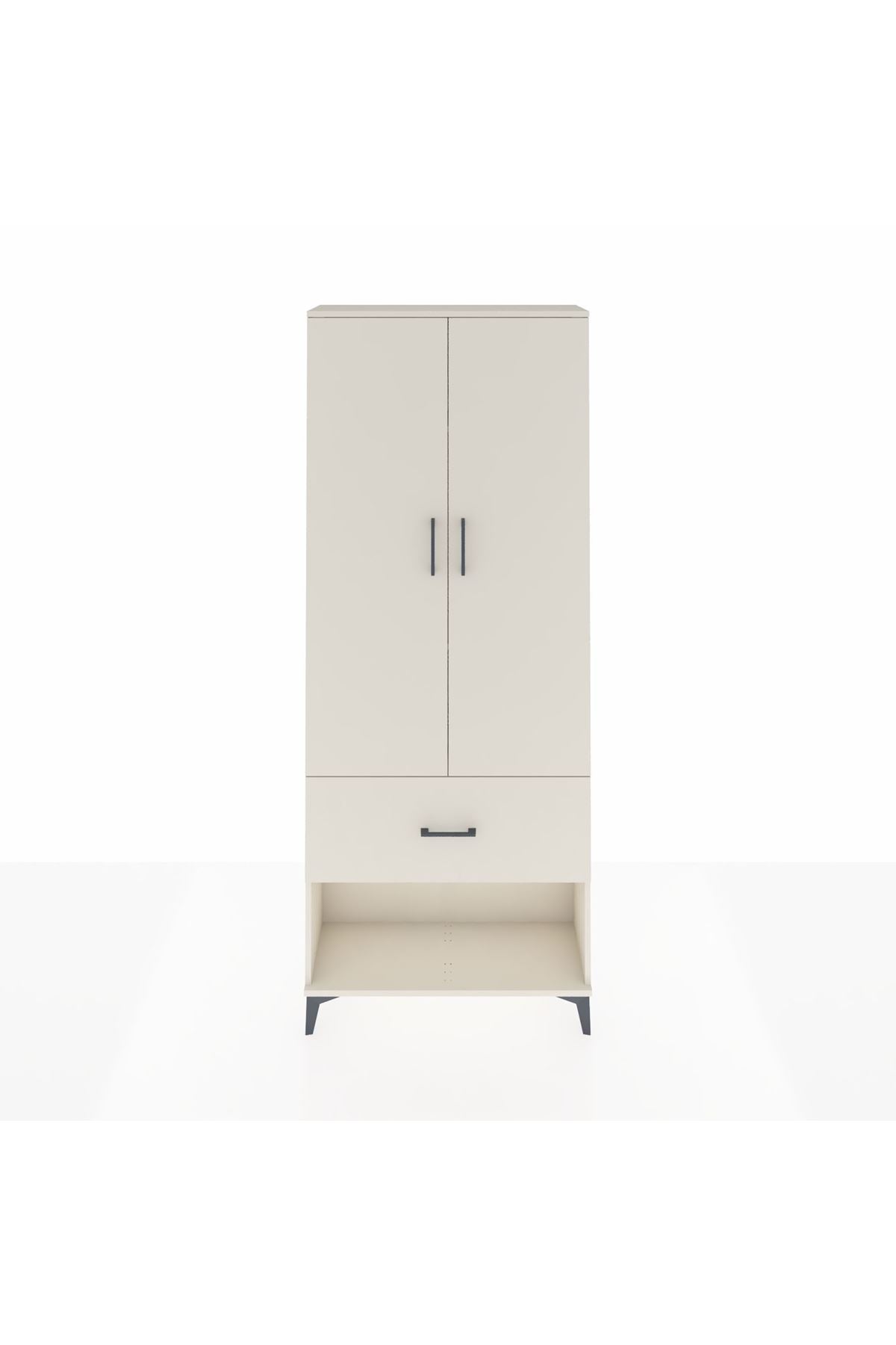 Arges Dolap 3 Raflı Tek Çekmeceli 2 Kapaklı 88x30x221 - S30M065V1A