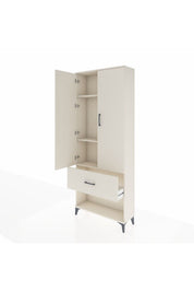 Arges Dolap 3 Raflı Tek Çekmeceli 2 Kapaklı 88x30x221 - S30M065V1A