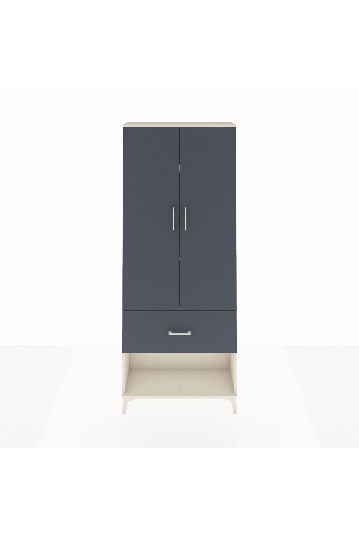 Arges Dolap 3 Raflı Tek Çekmeceli 2 Kapaklı 88x30x221 - S30M065V2A