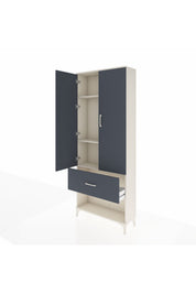 Arges Dolap 3 Raflı Tek Çekmeceli 2 Kapaklı 88x30x221 - S30M065V2A