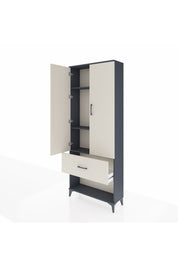 Arges Dolap 3 Raflı Tek Çekmeceli 2 Kapaklı 88x30x221 - S30M065V4A