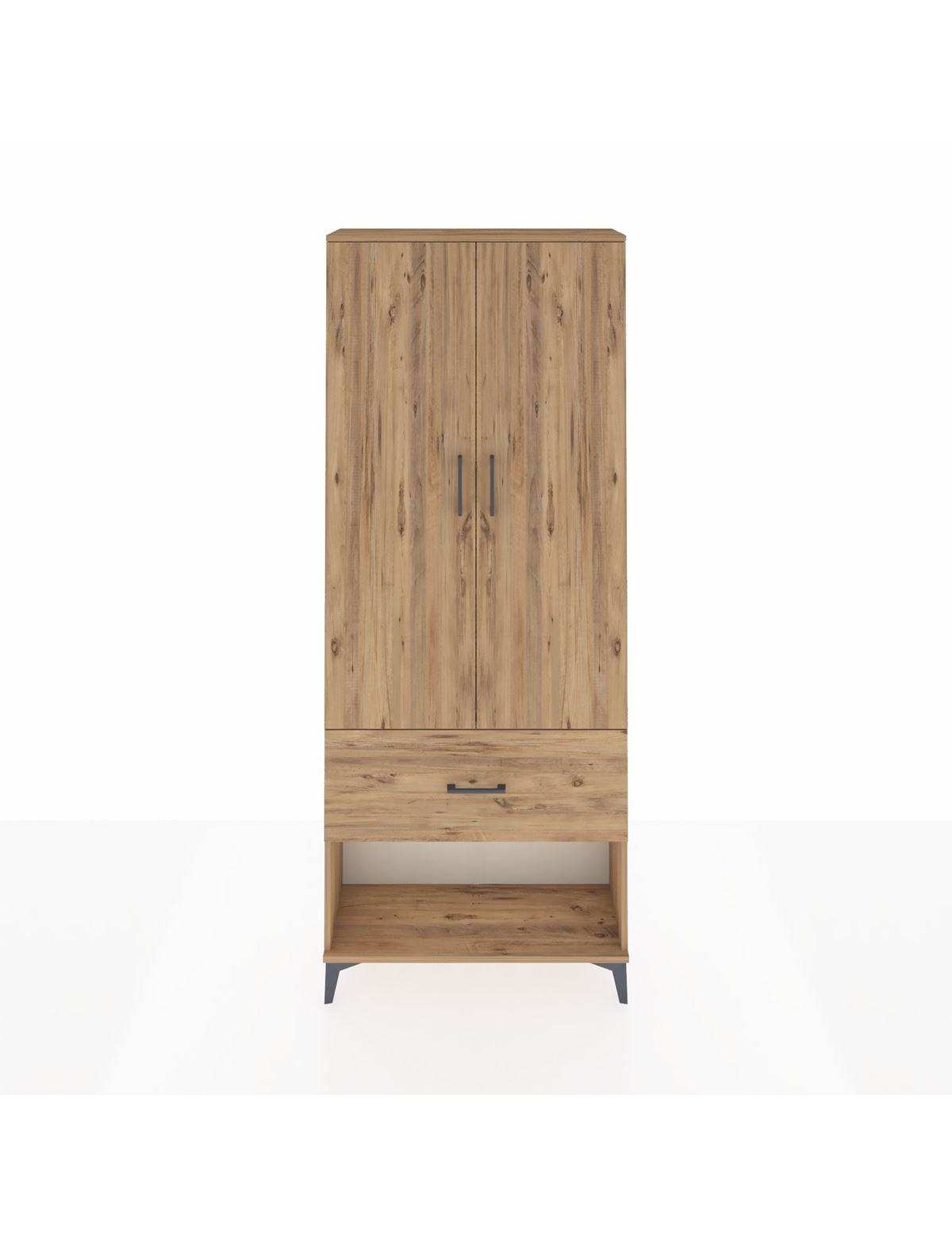 Arges Dolap 3 Raflı Tek Çekmeceli 2 Kapaklı 88x30x221 - S30M065V9A