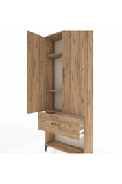Arges Dolap 3 Raflı Tek Çekmeceli 2 Kapaklı 88x30x221 - S30M065V9A