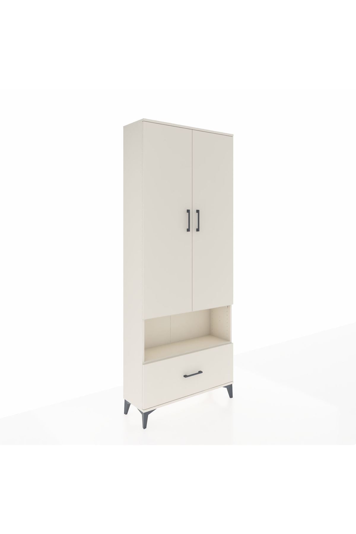 Arges Dolap 3 Raflı Tek Çekmeceli Tek Askılı 88x30x221 - S30M067V1A