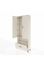 Arges Dolap 3 Raflı Tek Çekmeceli Tek Askılı 88x30x221 - S30M067V1A
