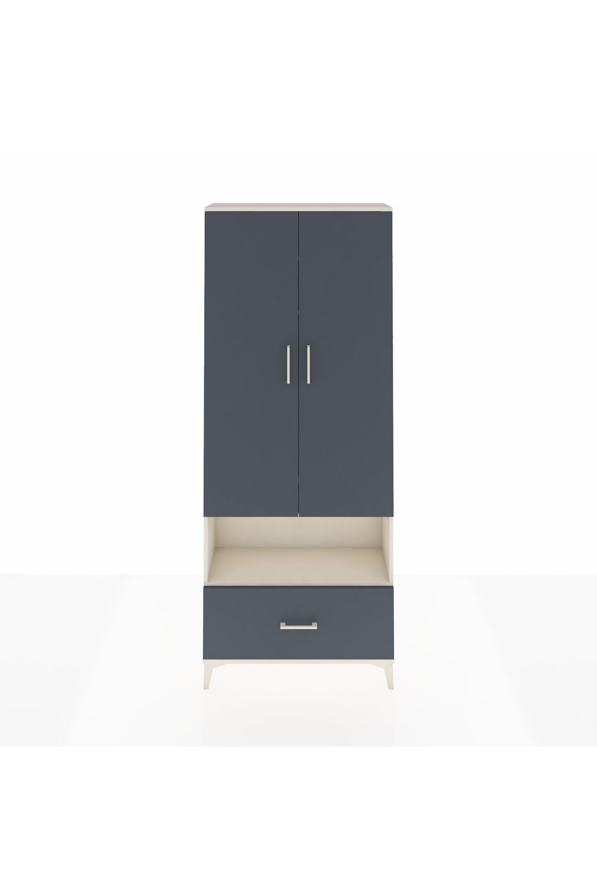 Arges Dolap 3 Raflı Tek Çekmeceli Tek Askılı 88x30x221 - S30M067V2A
