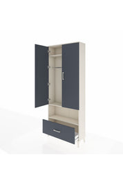Arges Dolap 3 Raflı Tek Çekmeceli Tek Askılı 88x30x221 - S30M067V2A