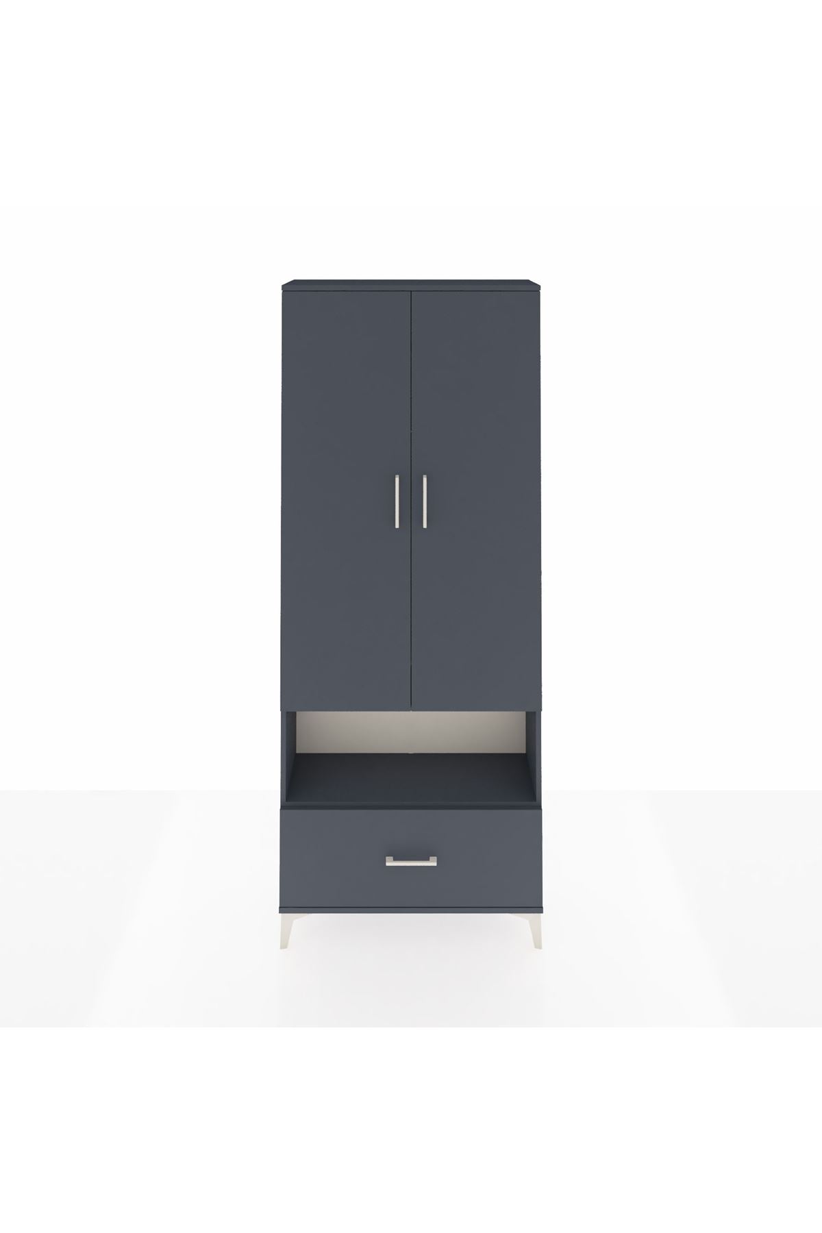 Arges Dolap 3 Raflı Tek Çekmeceli Tek Askılı 88x30x221 - S30M067V5A