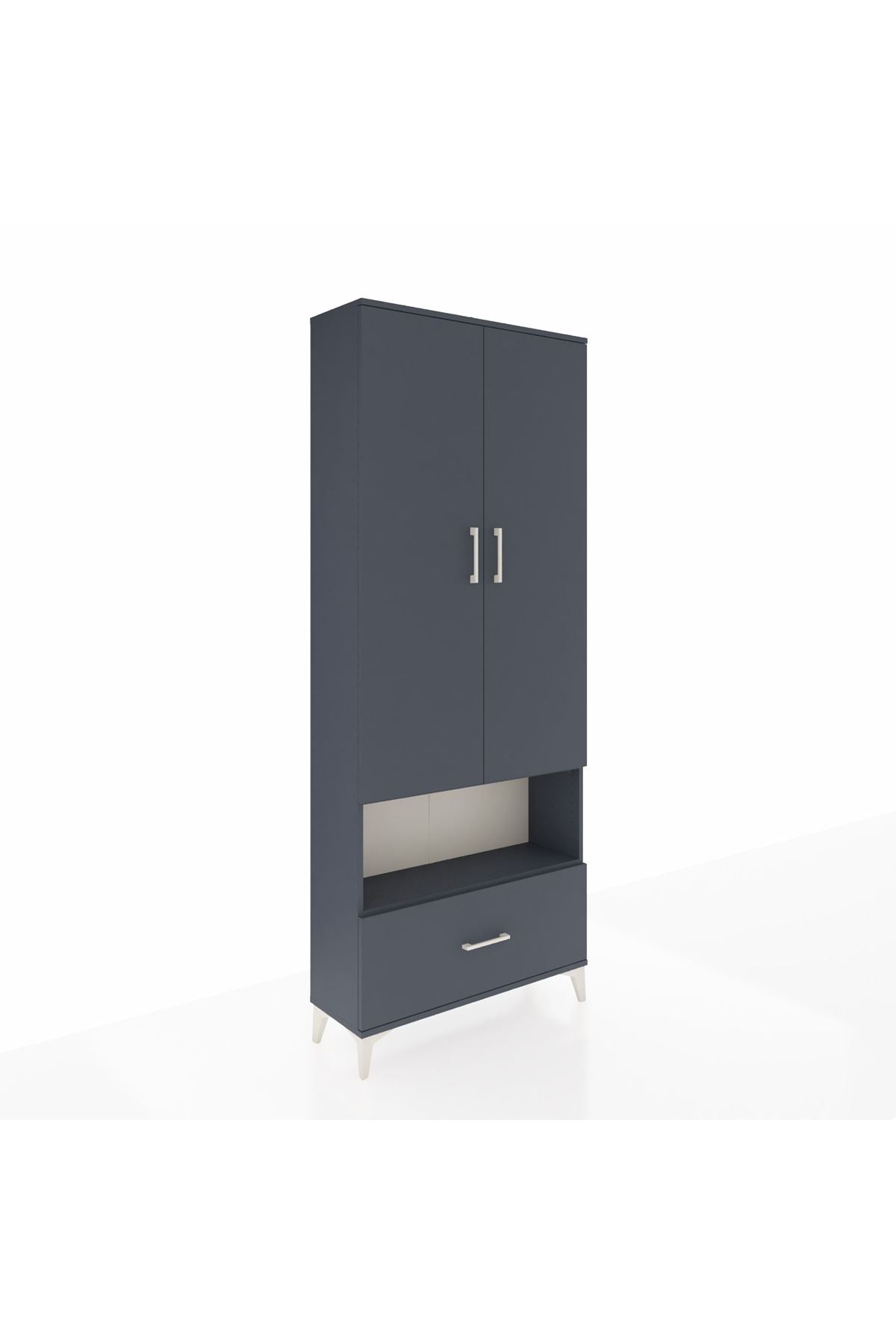 Arges Dolap 3 Raflı Tek Çekmeceli Tek Askılı 88x30x221 - S30M067V5A
