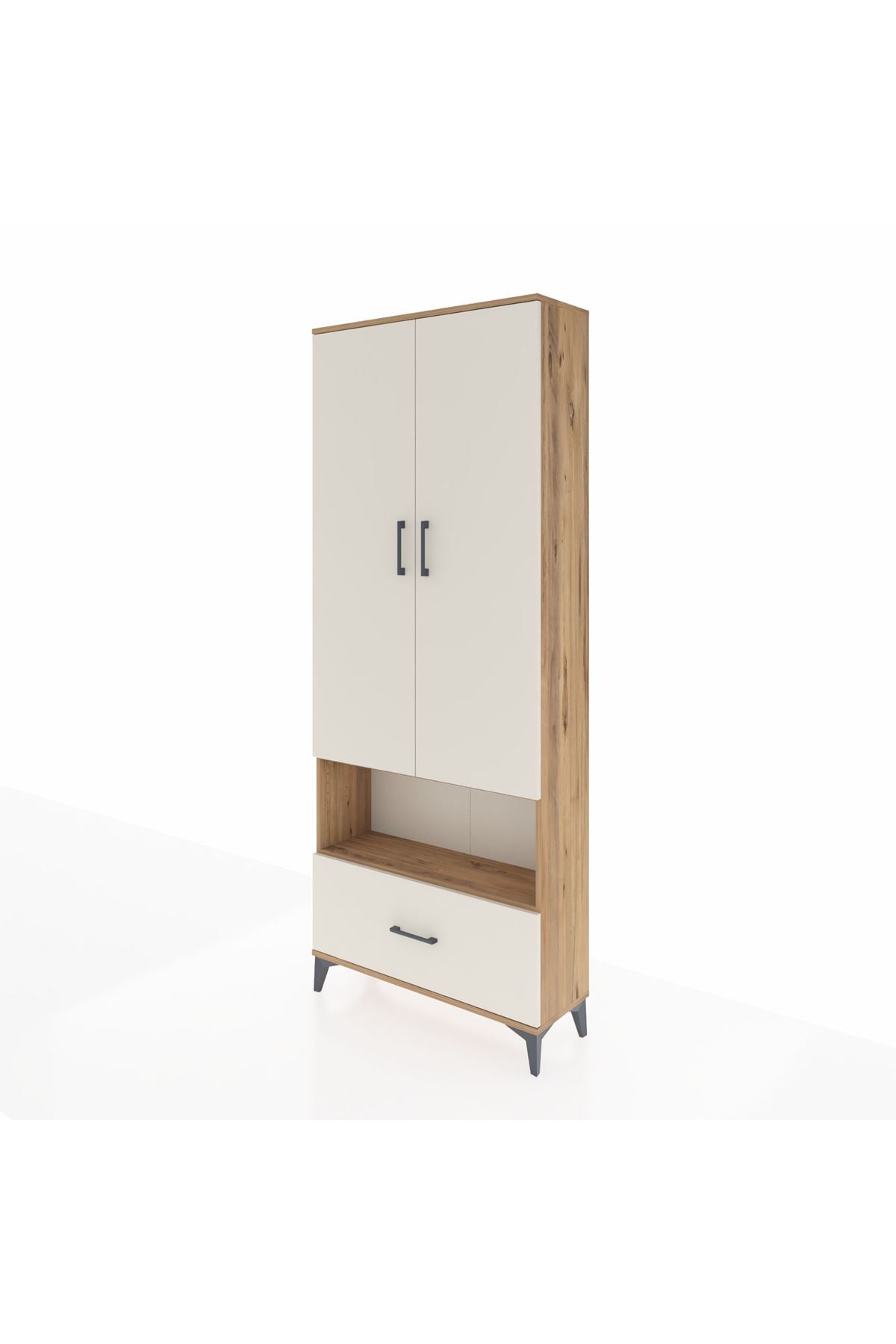 Arges Dolap 3 Raflı Tek Çekmeceli Tek Askılı 88x30x221 - S30M067V7A