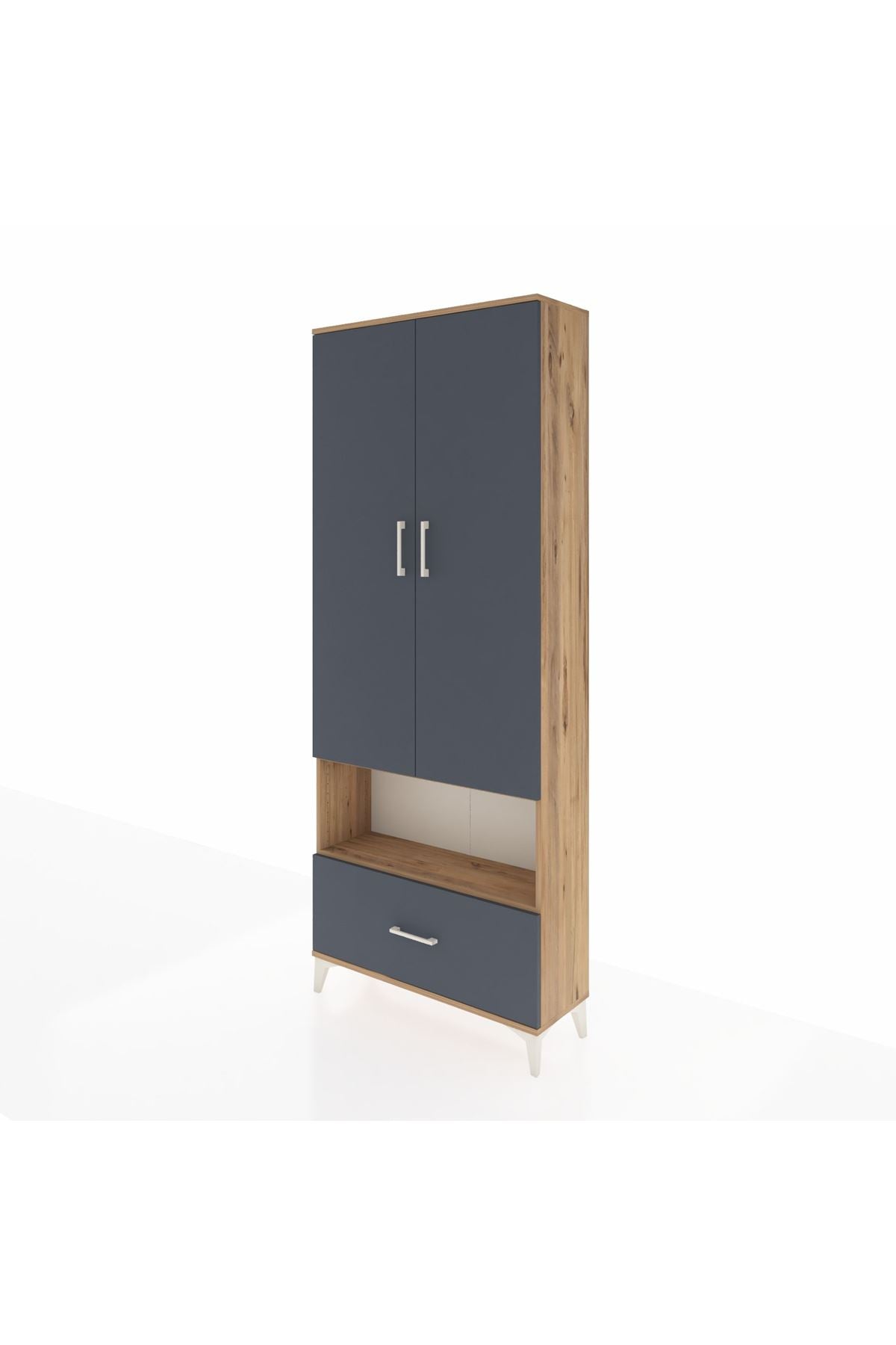 Arges Dolap 3 Raflı Tek Çekmeceli Tek Askılı 88x30x221 - S30M067V8A