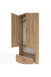 Arges Dolap 3 Raflı Tek Çekmeceli Tek Askılı 88x30x221 - S30M067V9A