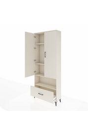 Arges Dolap 4 Raflı Tek Çekmeceli 2 Kapaklı 88x30x221 - S30M068V1A