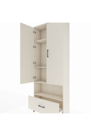 Arges Dolap 4 Raflı Tek Çekmeceli 2 Kapaklı 88x30x221 - S30M068V1A