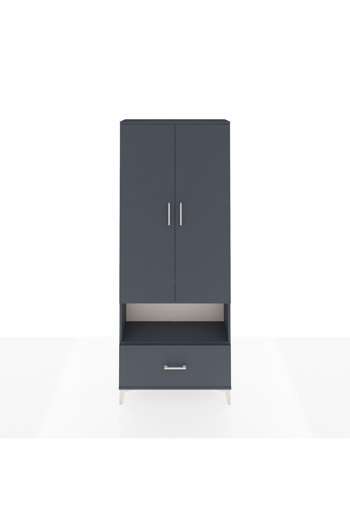 Arges Dolap 4 Raflı Tek Çekmeceli 2 Kapaklı 88x30x221 - S30M068V5A