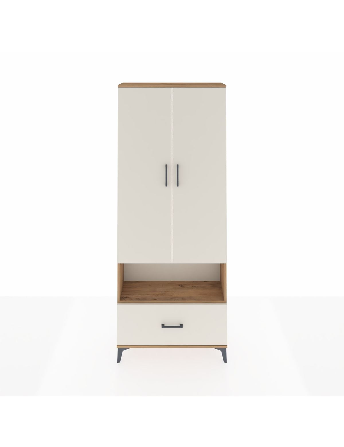 Arges Dolap 4 Raflı Tek Çekmeceli 2 Kapaklı 88x30x221 - S30M068V7A