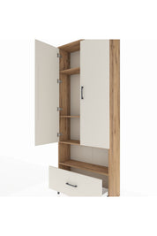 Arges Dolap 4 Raflı Tek Çekmeceli 2 Kapaklı 88x30x221 - S30M068V7A