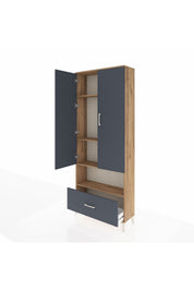 Arges Dolap 4 Raflı Tek Çekmeceli 2 Kapaklı 88x30x221 - S30M068V8A