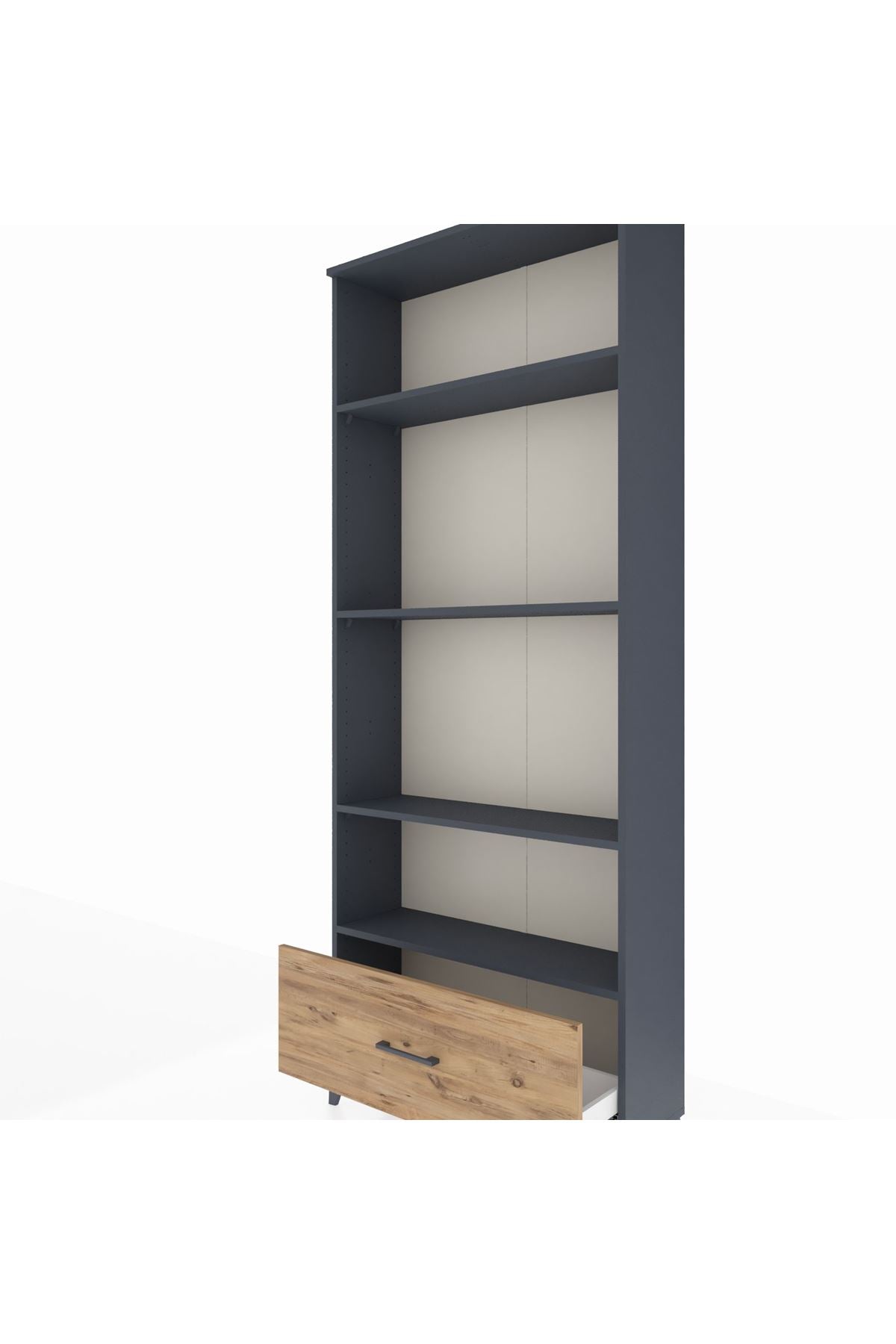 Arges Dolap 4 Raflı Tek Çekmeceli 88x30x221 - S30M069V6A