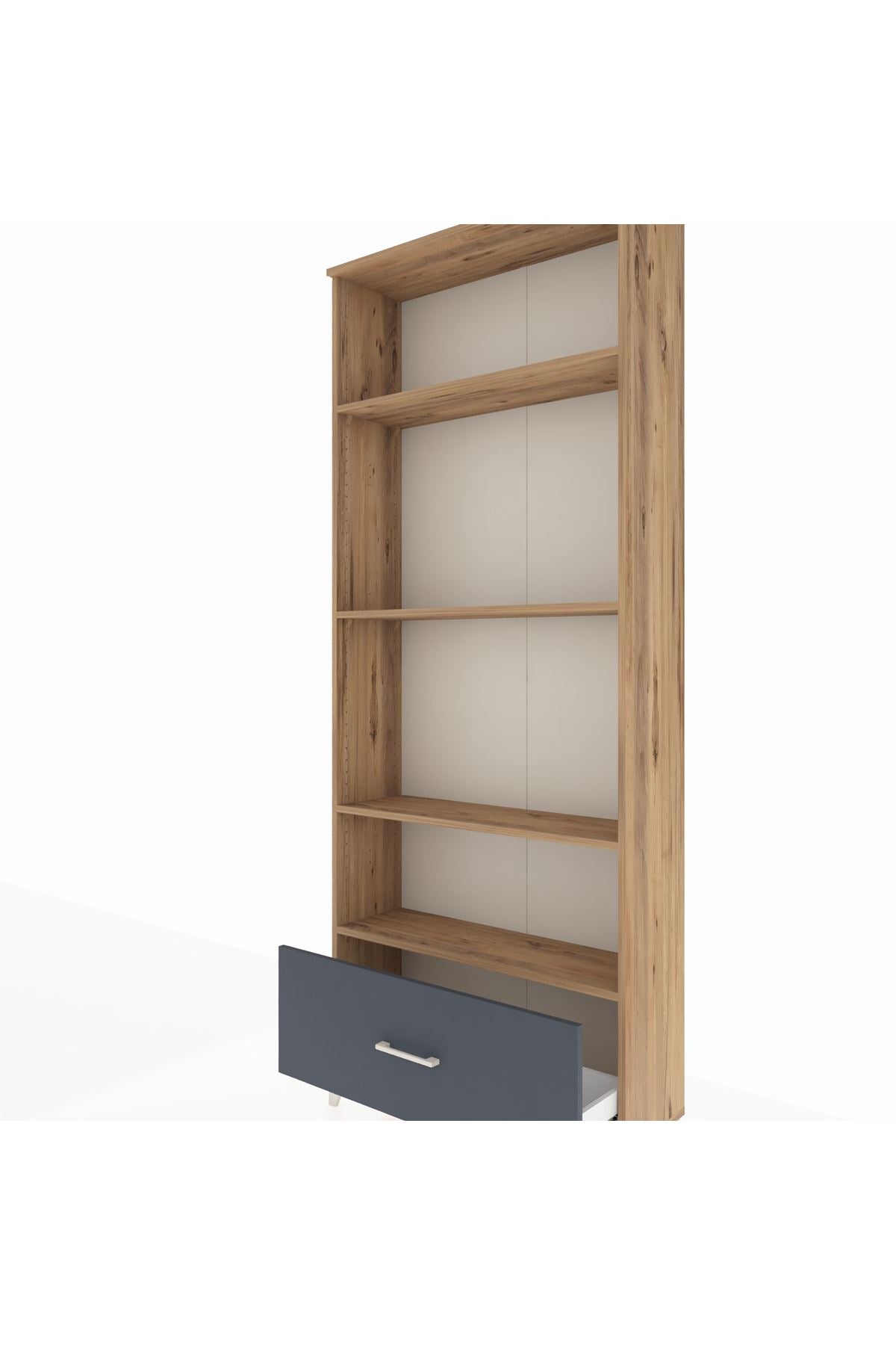 Arges Dolap 4 Raflı Tek Çekmeceli 88x30x221 - S30M069V8A