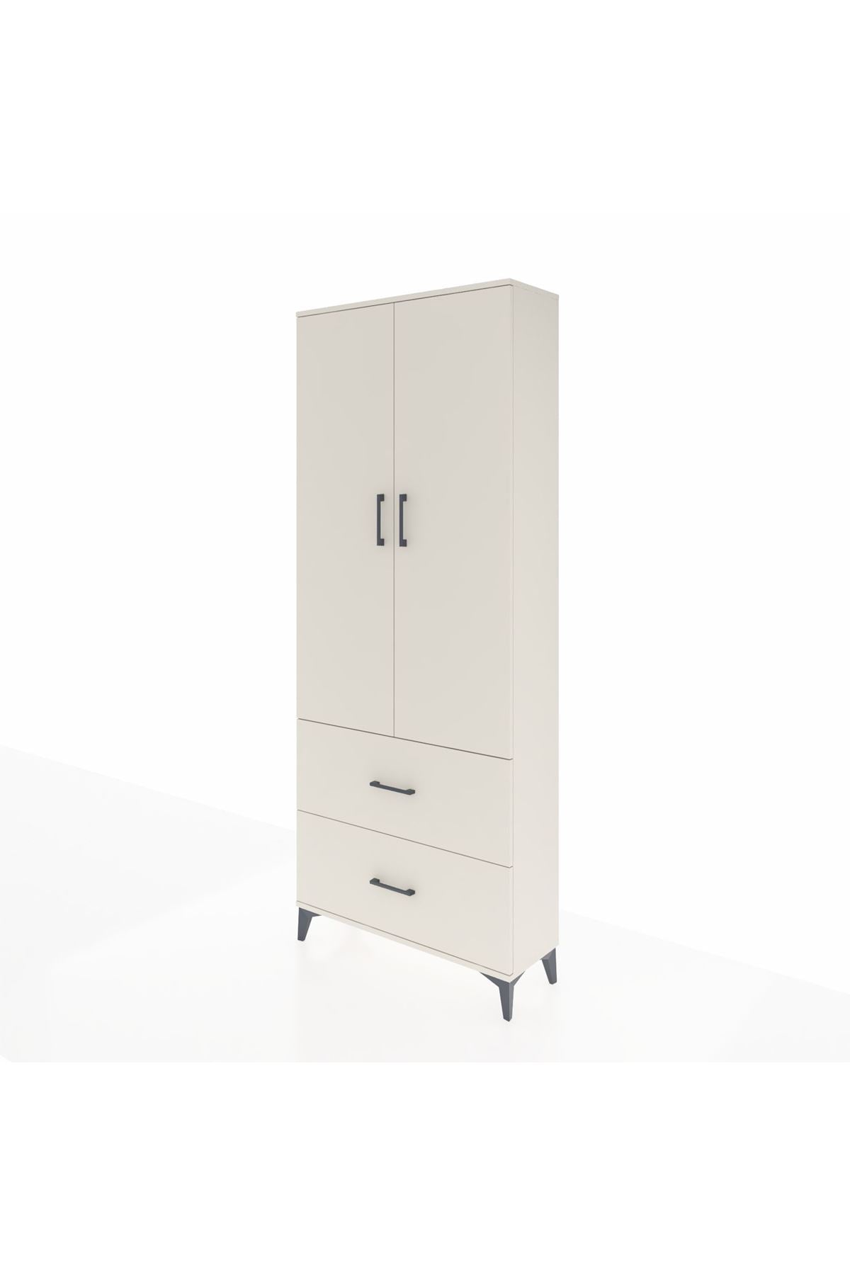 Arges Dolap 2 Raflı 2 Çekmeceli Tek Askılı 88x30x221 - S30M070V1A